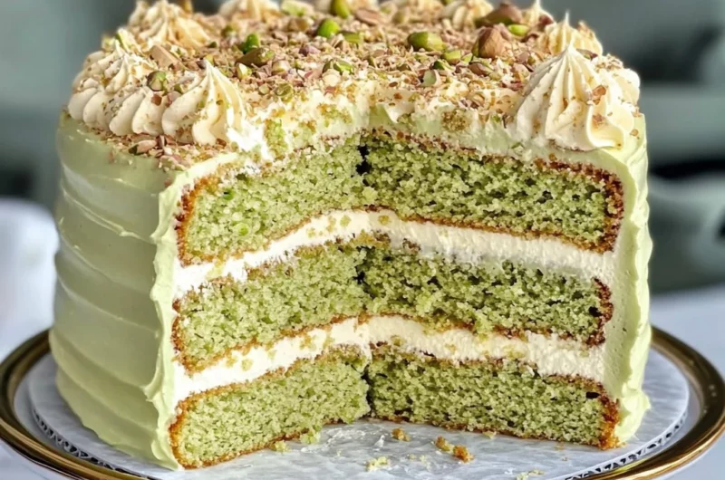 Pistachio Dacquoise Cake