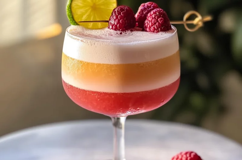 Raspberry Passionfruit Tequila Sour