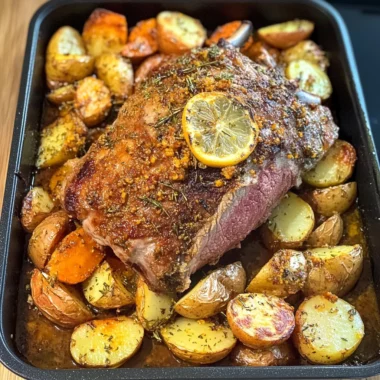 Slow Roast Greek Lemon Lamb With Potatoes