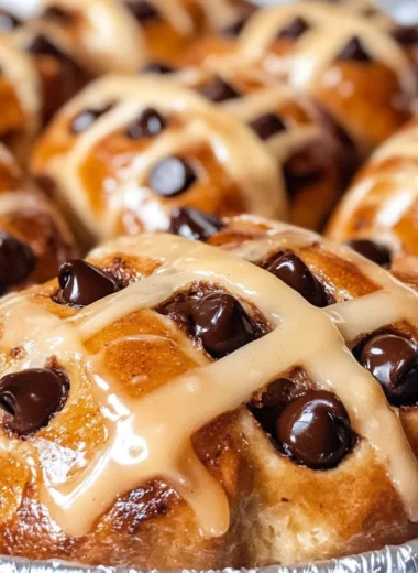 Spiced Chocolate Chip Hot Cross Buns