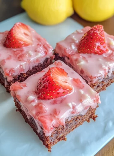 Strawberry Lemon Brownies