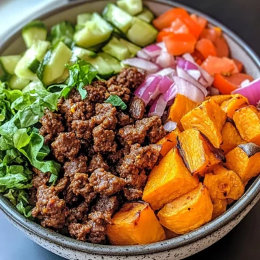 Sweet Potato Burger Bowl