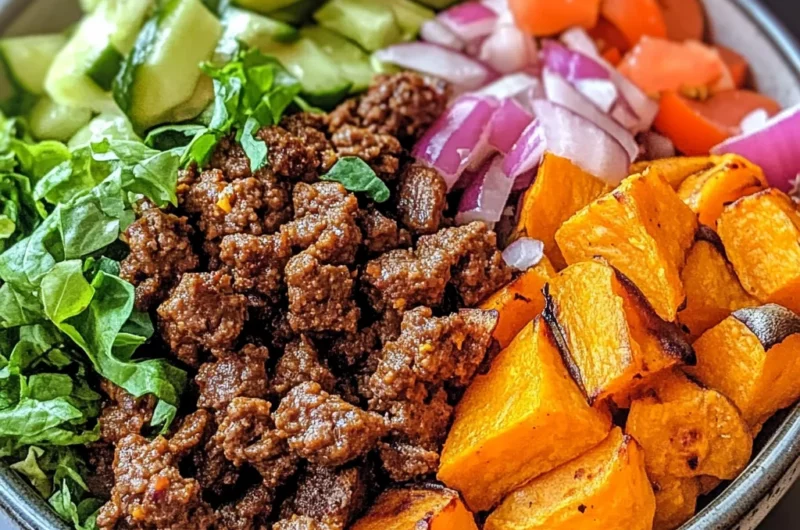 Sweet Potato Burger Bowl