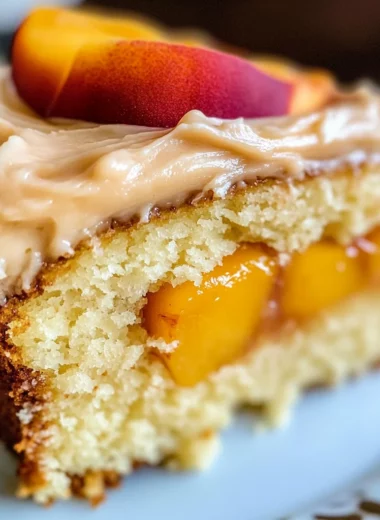 Best Peach Cake with Brown Sugar Frosting