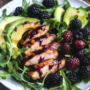 Blackberry Basil Grilled Chicken Salad