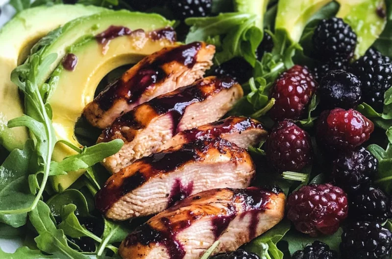 Blackberry Basil Grilled Chicken Salad
