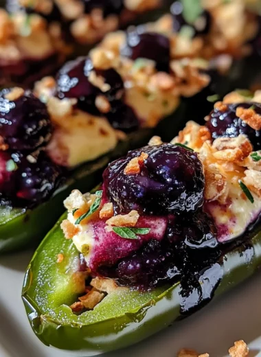 Blueberry Brie Jalapeño Poppers