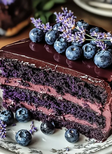 Blueberry Chocolate Lavender Dream Cake