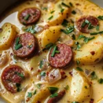 Creamy Cajun Potato Soup with Andouille Sausage