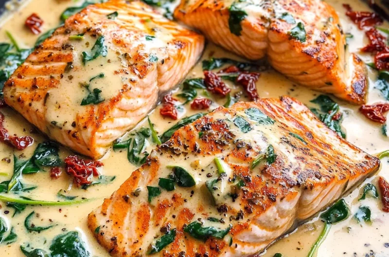 Creamy Garlic Butter Tuscan Salmon