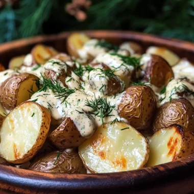 Creamy Mustard Roasted Potatoes
