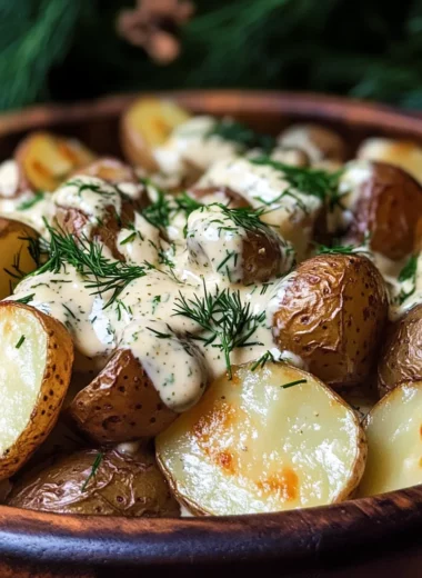 Creamy Mustard Roasted Potatoes