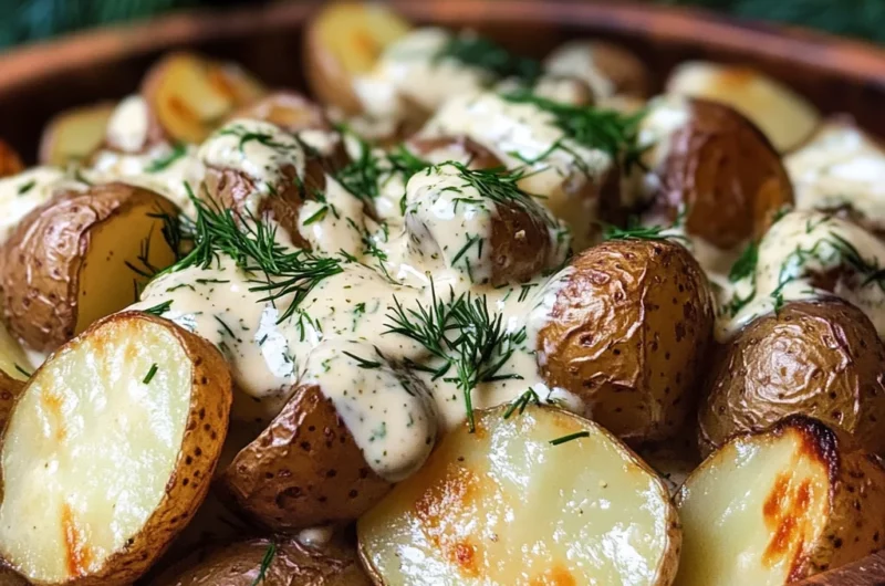 Creamy Mustard Roasted Potatoes