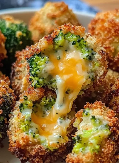 Crispy Air Fryer Broccoli Cheddar Poppers