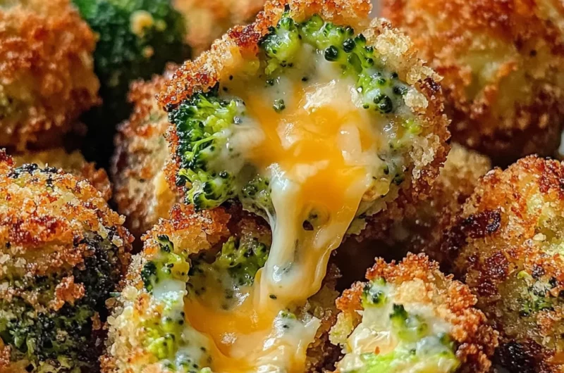 Crispy Air Fryer Broccoli Cheddar Poppers