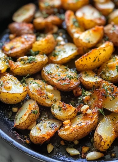 Crispy Garlic Herb Roasted Potato Skins