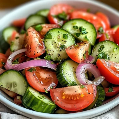 Cucumber, Onion, and Tomato Salad… Simple and Good