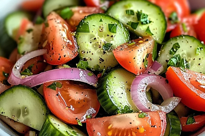 Cucumber, Onion, and Tomato Salad… Simple and Good