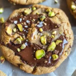 Dark Chocolate Pistachio Tahini Cookies