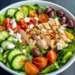 Easy Greek Salad with Chicken