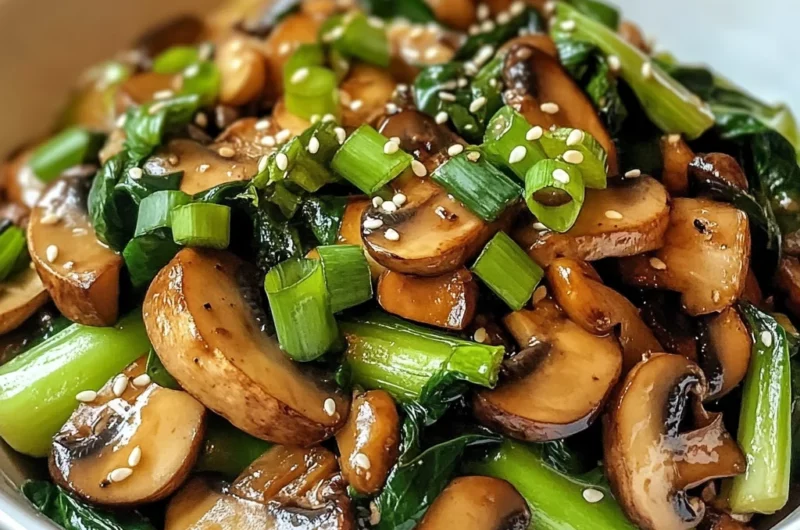 Easy Mushroom and Bok Choy Stir Fry with a Bold, Savory Twist