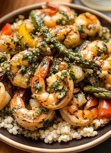 Grilled Chimichurri Shrimp and Couscous Salad