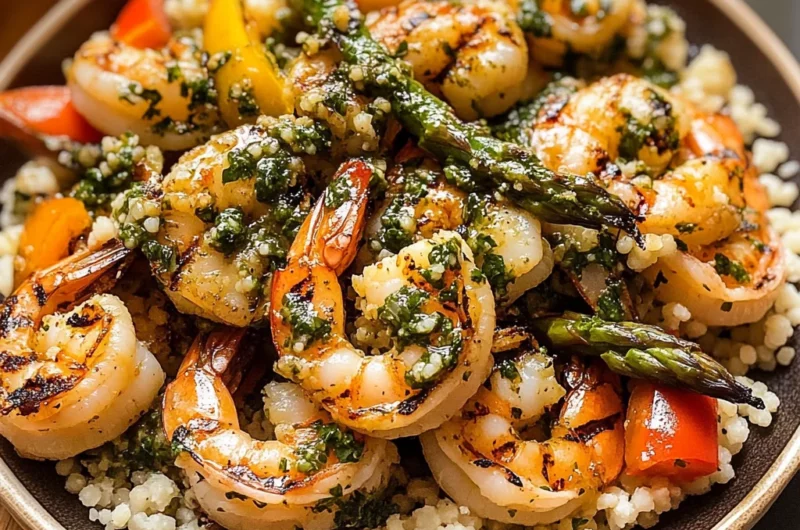 Grilled Chimichurri Shrimp and Couscous Salad