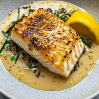 Halibut with Zesty Lemon Beurre Blanc