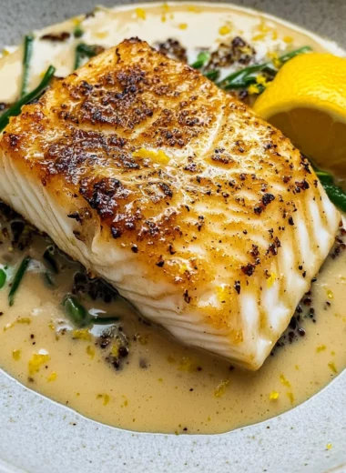 Halibut with Zesty Lemon Beurre Blanc