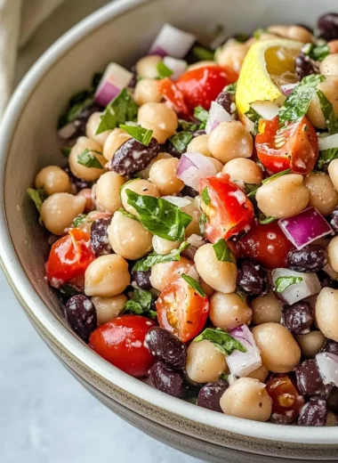 Lemon Basil Three Bean Salad