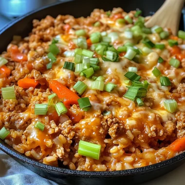 Lighter Buffalo Chicken and Rice Skillet