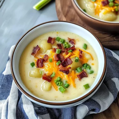 Loaded Baked Potato Soup with Gnocchi
