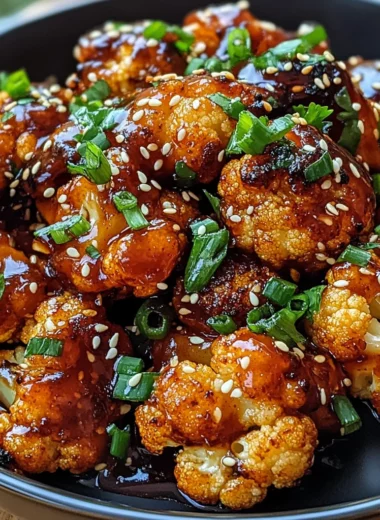 Maple Sriracha Roasted Cauliflower