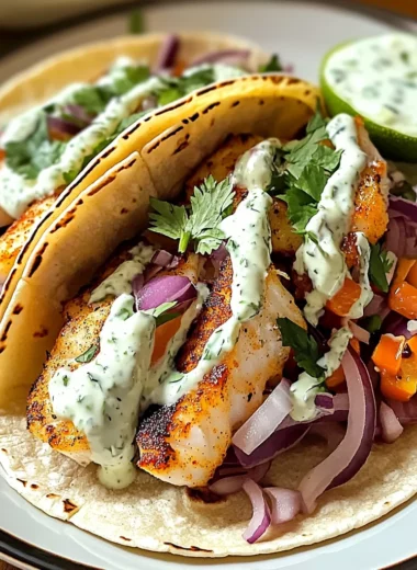 Mexican Fish Tacos with Zesty Lime Crema in 30 Minutes!