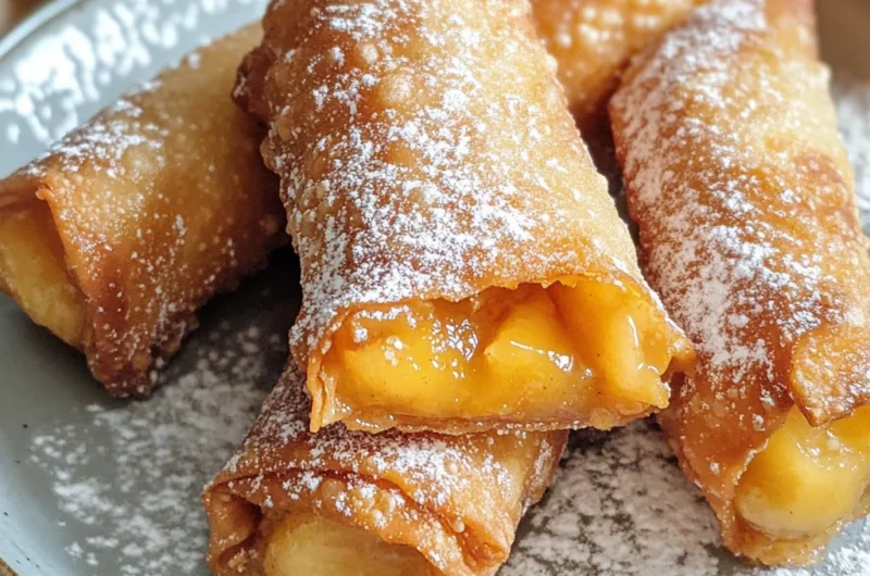 Peach Cobbler Egg Rolls