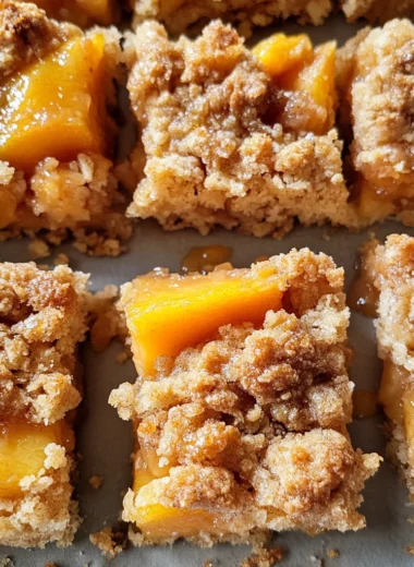 Peach Crumble Bars