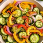 Pickled Cucumber, Onion, and Bell Pepper Salad
