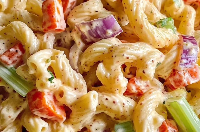 Pink Cadillac Pasta Salad – Creamy, Tangy, and Picnic-Perfect