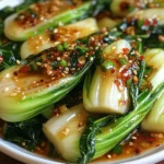 Quick Bok Choy with Ginger Chili Sauce