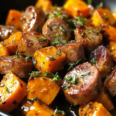 Sausage and Sweet Potatoes with Honey Garlic Sauce Delight!