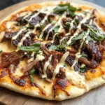 Short Rib Pizza with Smoked Gouda Cream Sauce