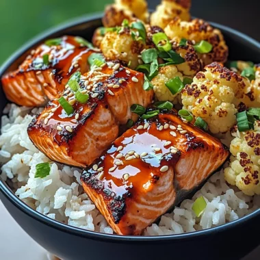 Sriracha Honey Salmon Bowls