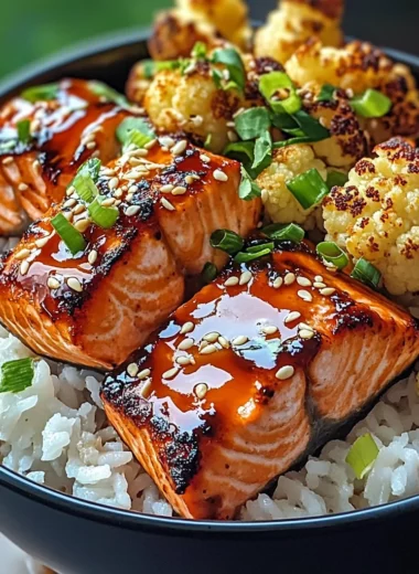 Sriracha Honey Salmon Bowls