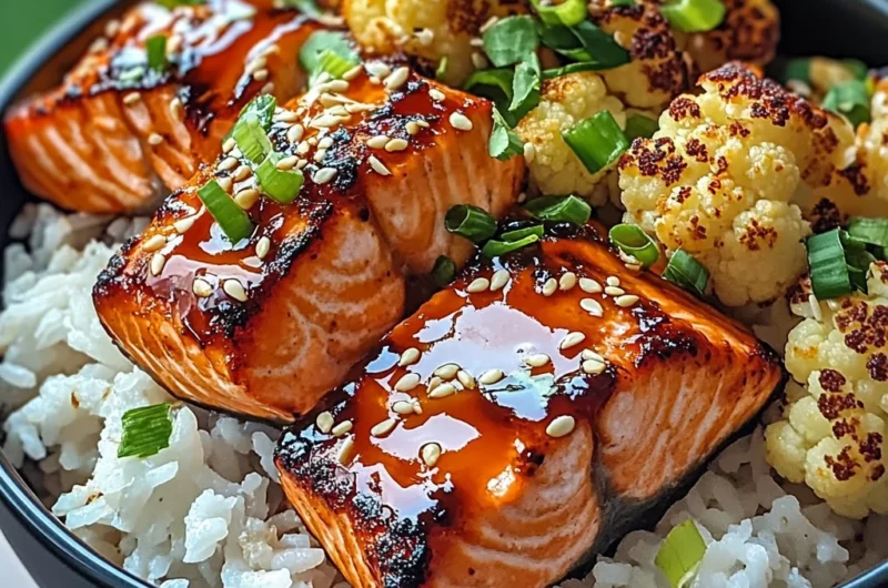 Sriracha Honey Salmon Bowls