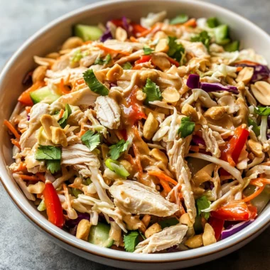 Thai Chicken Salad with Peanut Dressing