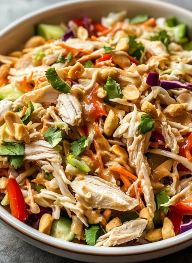 Thai Chicken Salad with Peanut Dressing