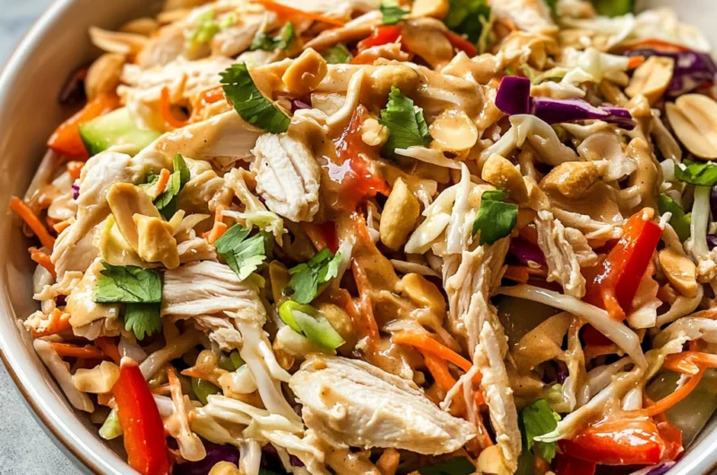 Thai Chicken Salad with Peanut Dressing