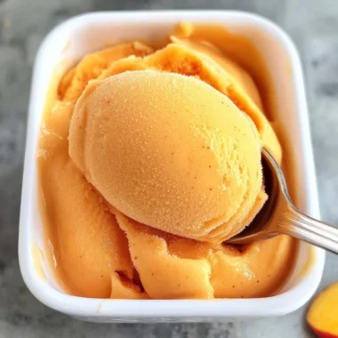 The Best Peach Sorbet Without Ice Cream Maker