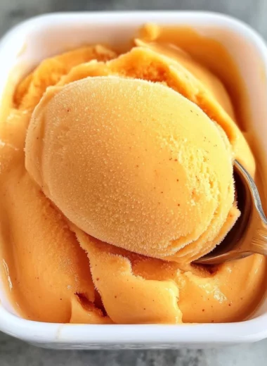 The Best Peach Sorbet Without Ice Cream Maker