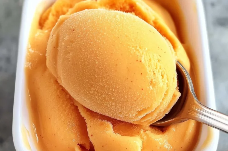 The Best Peach Sorbet Without Ice Cream Maker